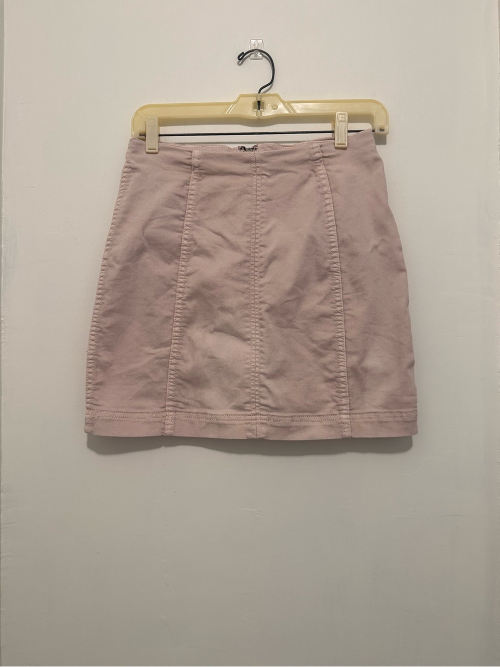 Free People Blush Pink denim Panel Mini Skirt
